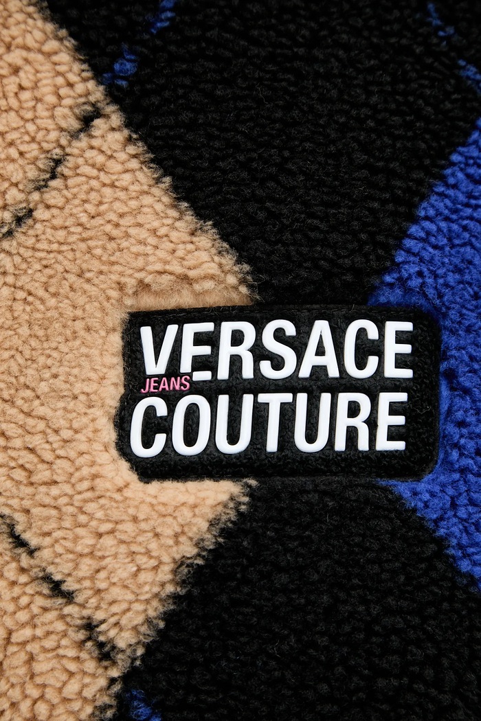 Dukserica od flisa Versace Jeans Couture 79GAS406.U0030 crna