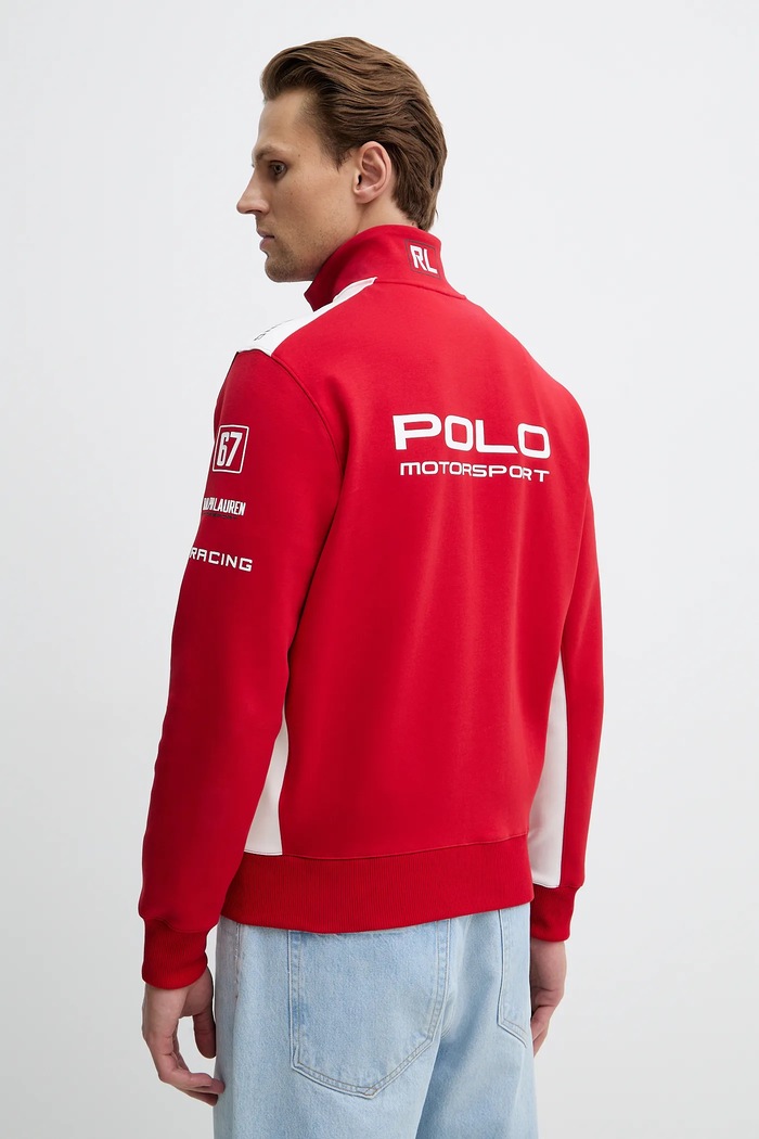Odzież Polo Ralph Lauren bluza Fztrkjktm2 Long Sleeve Full Zip 710972343 czerwony