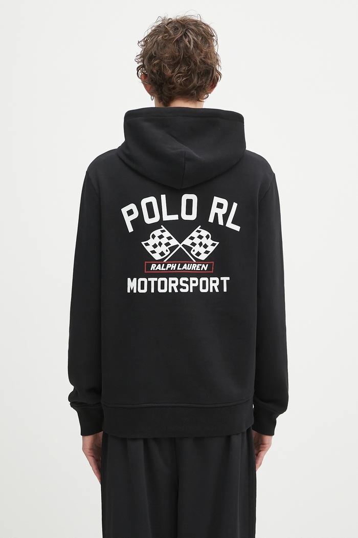 Polo Ralph Lauren bluza Lspohoodm3 Long Sleeve z kapturem czarny 710972613