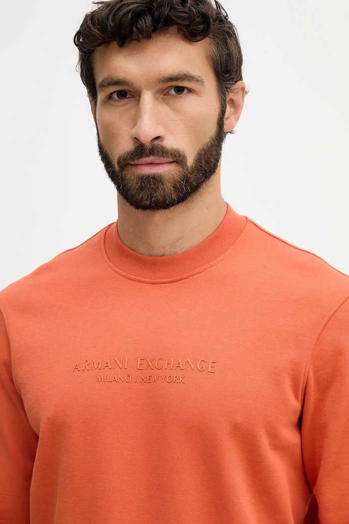 Armani Exchange pulover moški bombažen oranžna XM001284.AF20934