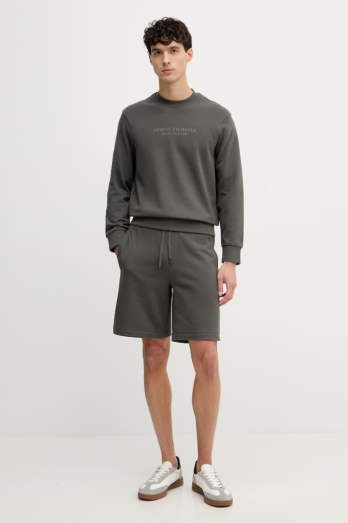 Armani Exchange melegítőfelső férfi pamut XM001284.AF20934 zöld SS26