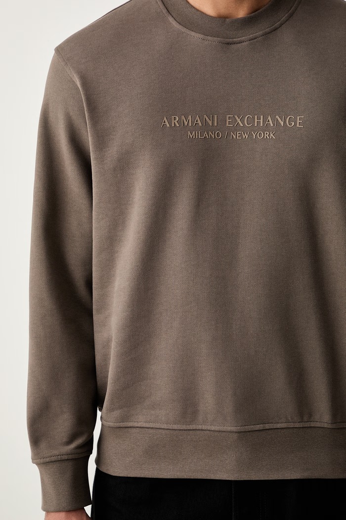 Armani Exchange pulover moški bombažen rjava XM001284.AF20934