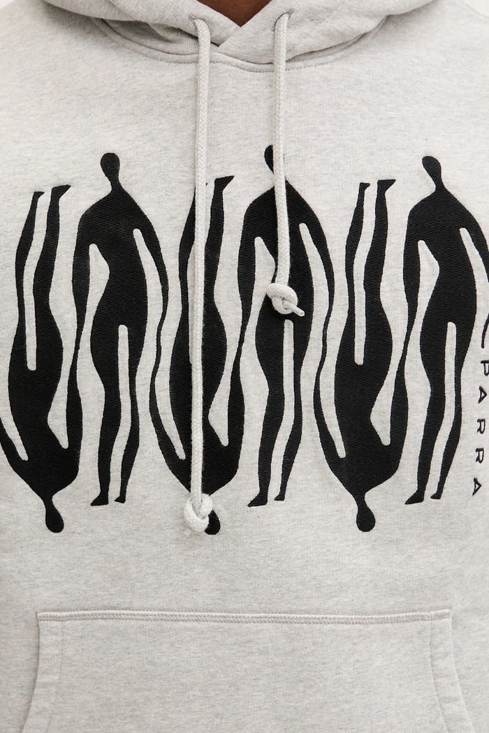 Памучен суичър by Parra Connected guy сив 54225