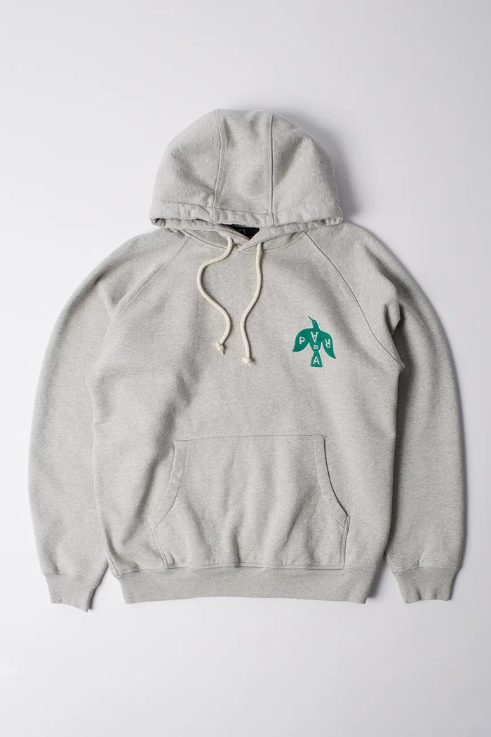 Памучен суичър by Parra Crow logo hooded щампа сив 54325.