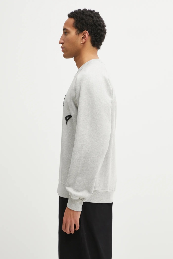 by Parra cotton sweatshirt Drunk parent 54230 gray AW25