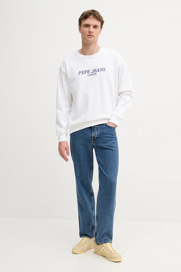 Pepe Jeans Βαμβακερή μπλούζα Pepe Jeans PM582922 λευκό AW25