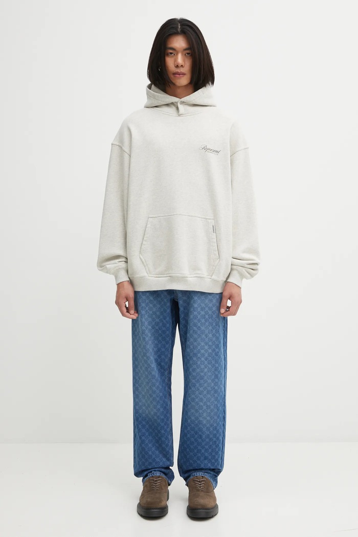 Represent bluza bawełniana Owners Club Script OCM41200 szary