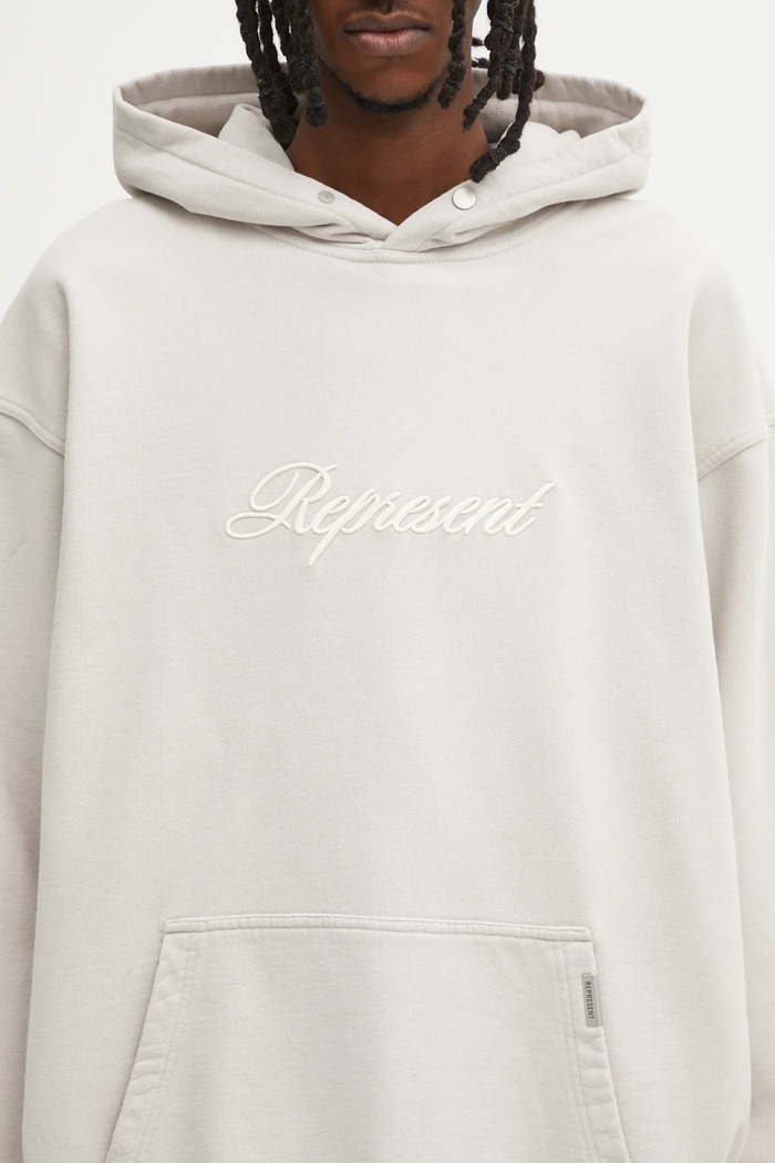 Хлопковая кофта Represent Script Logo бежевый MLM100028
