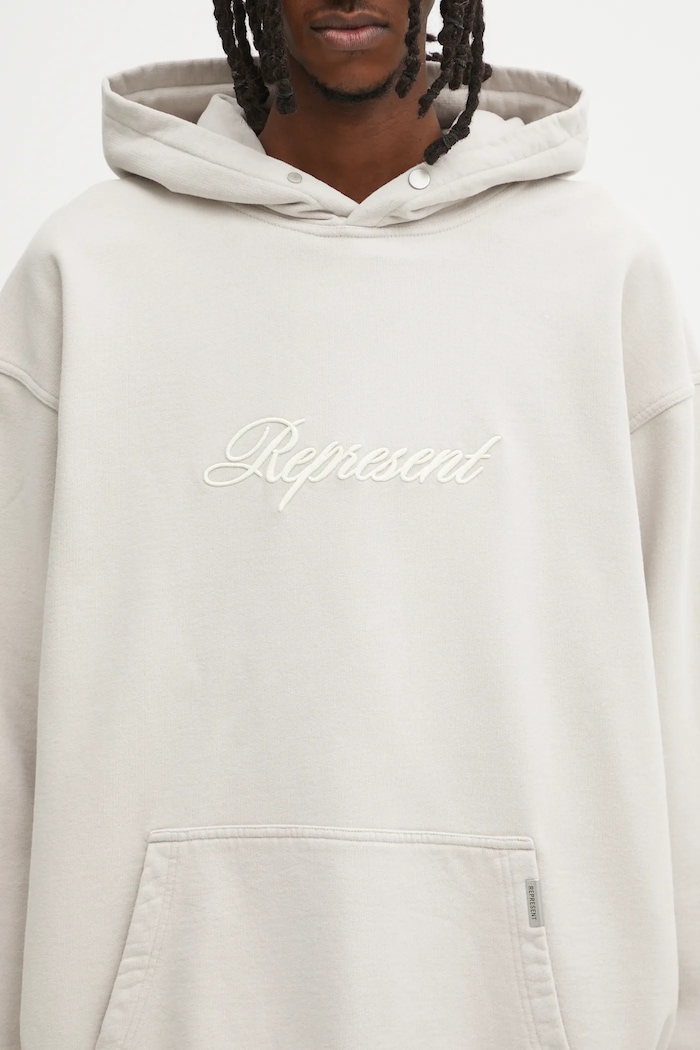 Хлопковая кофта Represent Script Logo бежевый MLM100028