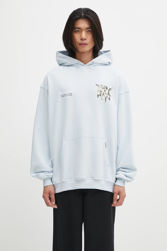 Represent bluza bawełniana Legacy Cherubs nadruk niebieski MLM100370