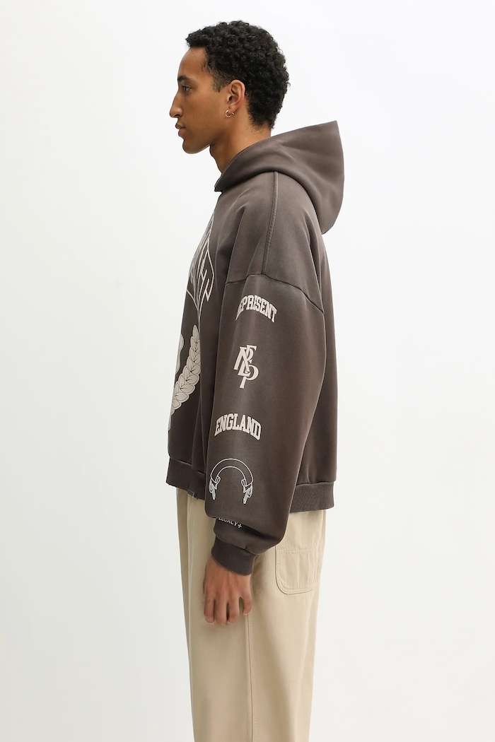 Represent cotton sweatshirt Legacy Crest MLM100372 brown AW25