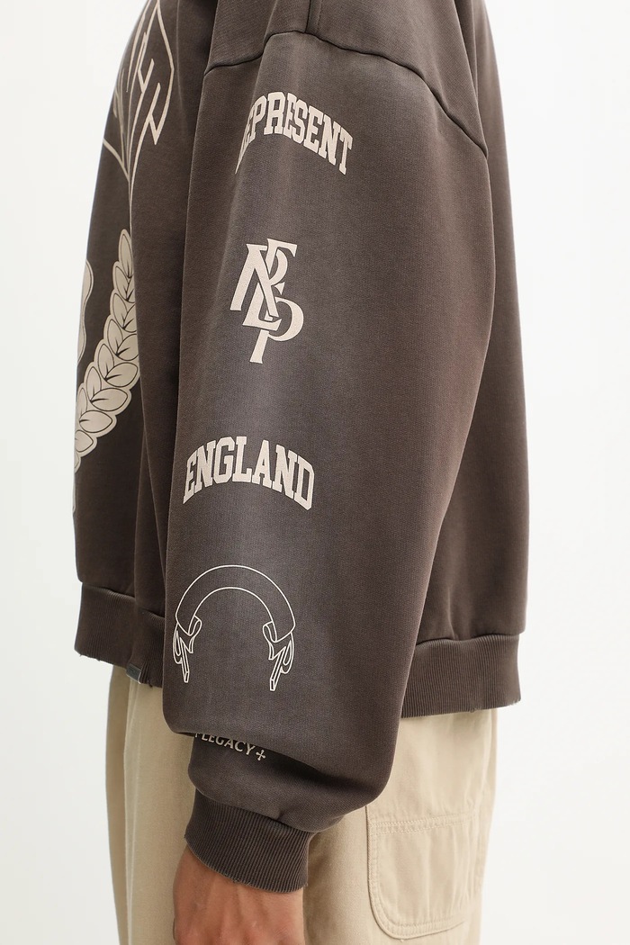 Represent cotton sweatshirt Legacy Crest MLM100372 brown