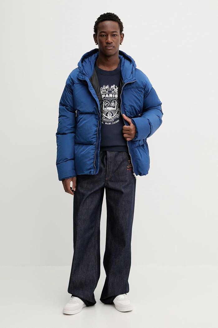 A.P.C. hanorac de bumbac A.P.C. x MARC JACOBS COHKQ.H37003 bleumarin AW25