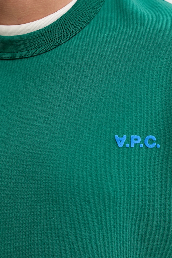Bluză sweat boxy petit vpc A.P.C. verde COHGO.H27916