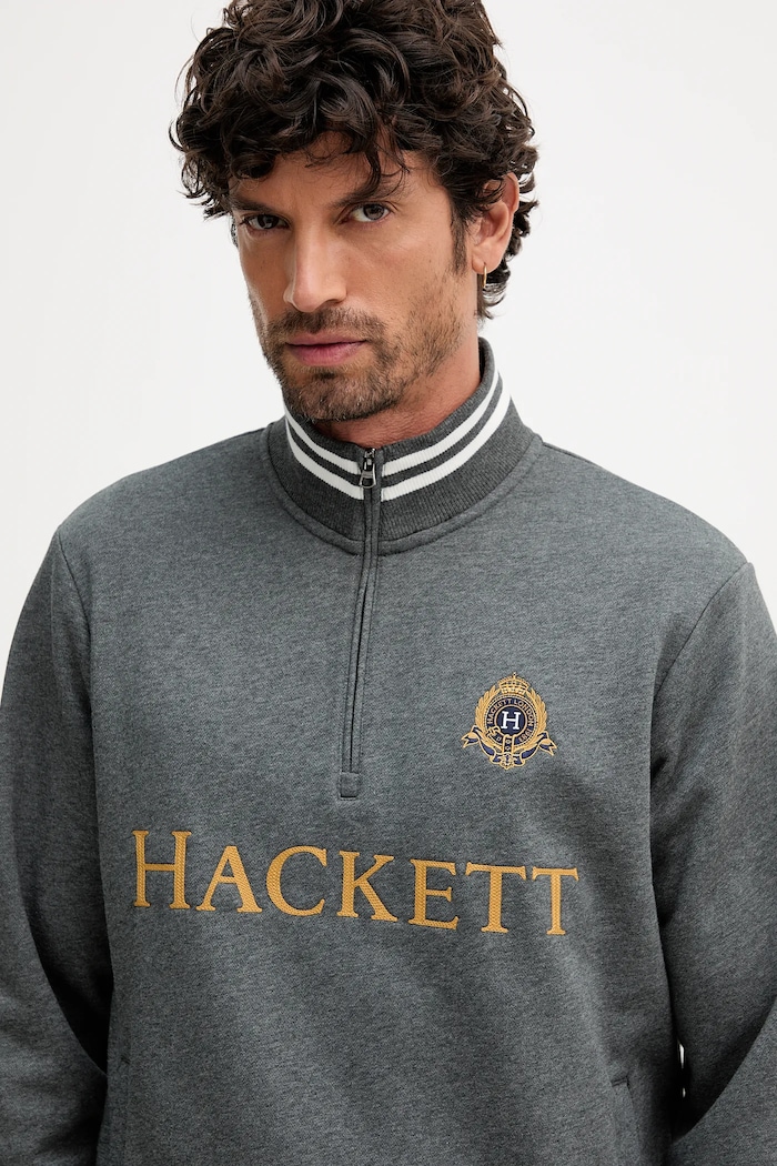 Dukserica Hackett London siva HM5800022