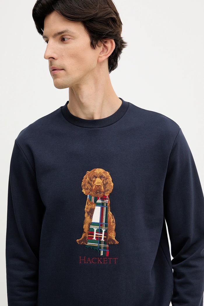 Hackett London hanorac de bumbac bleumarin HM5800015
