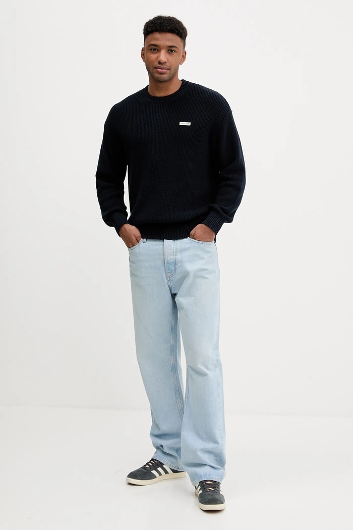 Bavlněný svetr Guess Jeans M5YR25.Z3HM1 námořnická modř AW25