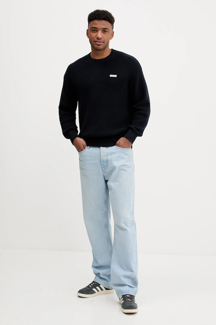 Bavlněný svetr Guess Jeans M5YR25.Z3HM1 námořnická modř AW25