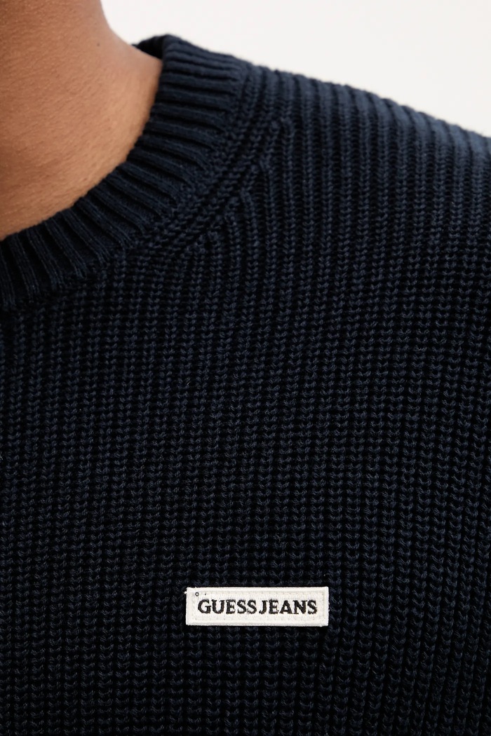 Bavlněný svetr Guess Jeans M5YR25.Z3HM1 námořnická modř