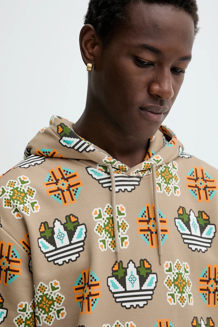 adidas Originals bluza Graphic Lo Hd beżowy JW1084