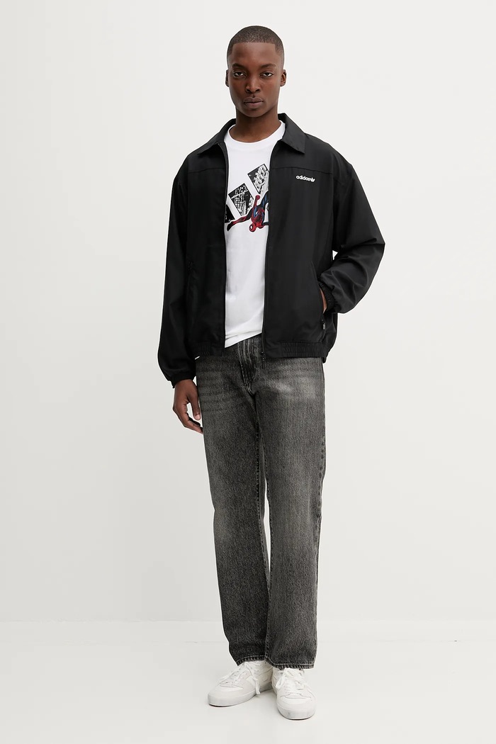 Jakna adidas Originals Brushed TT JX3070 črna AW25