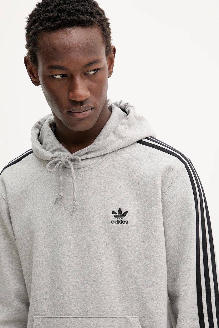 adidas Originals bluza 3-Stripes szary JY1376