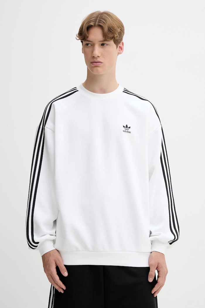 adidas Originals bluza Oversize Crew aplikacja biały JY1404