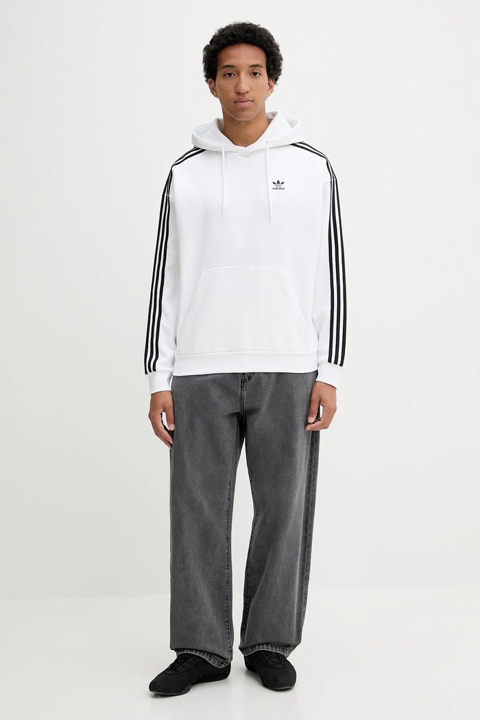 Μπλούζα adidas Originals Baggy Hoodie JY1414 λευκό AW25
