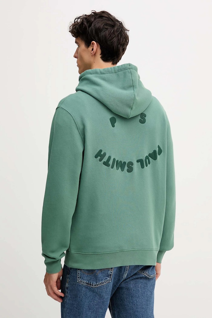 Îmbrăcăminte PS Paul Smith Hanorac de bumbac M2R.217Z.T22469 verde