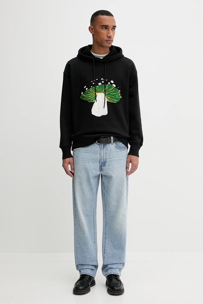 MSGM hanorac de bumbac 3940MM124.257795 negru AW25