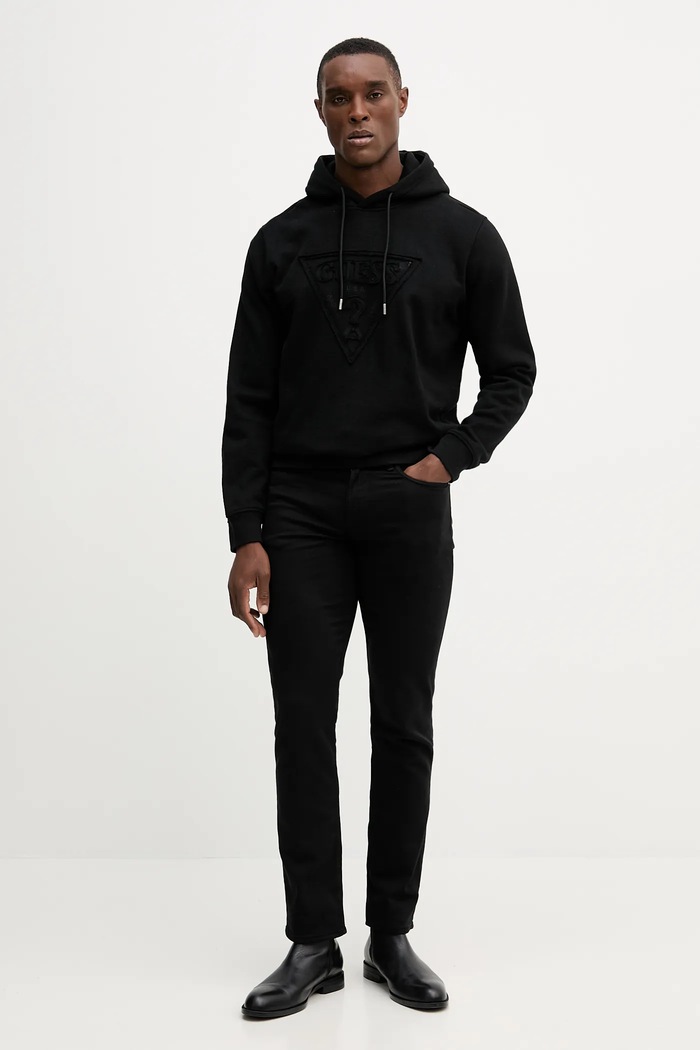 Guess Bavlnená mikina Guess M5BQ04.K0961 čierna AW25
