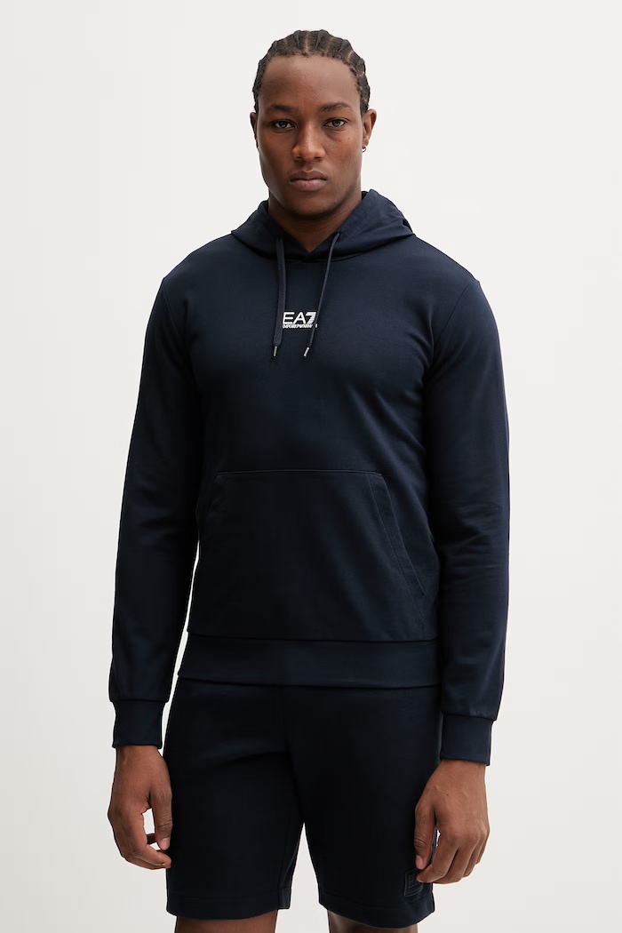 Bavlnená mikina EA7 Emporio Armani bavlna tmavomodrá PJVRZ.8NPM32
