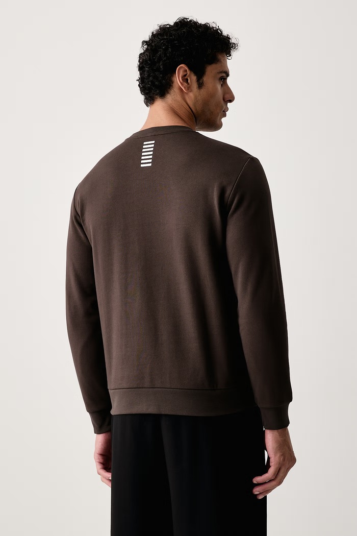 Odzież EA7 Emporio Armani Bluza męska z bawełną PJVTZ.8NPM34 brązowy