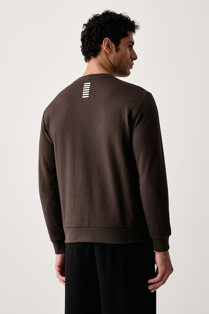 Odzież EA7 Emporio Armani Bluza męska z bawełną PJVTZ.8NPM34 brązowy