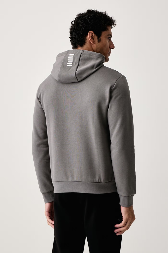 Odzież EA7 Emporio Armani Bluza z kapturem męska z bawełną PJVTZ.8NPM37 szary