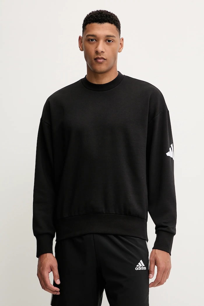 Mikina adidas Essential bez kapucne čierna JF3542