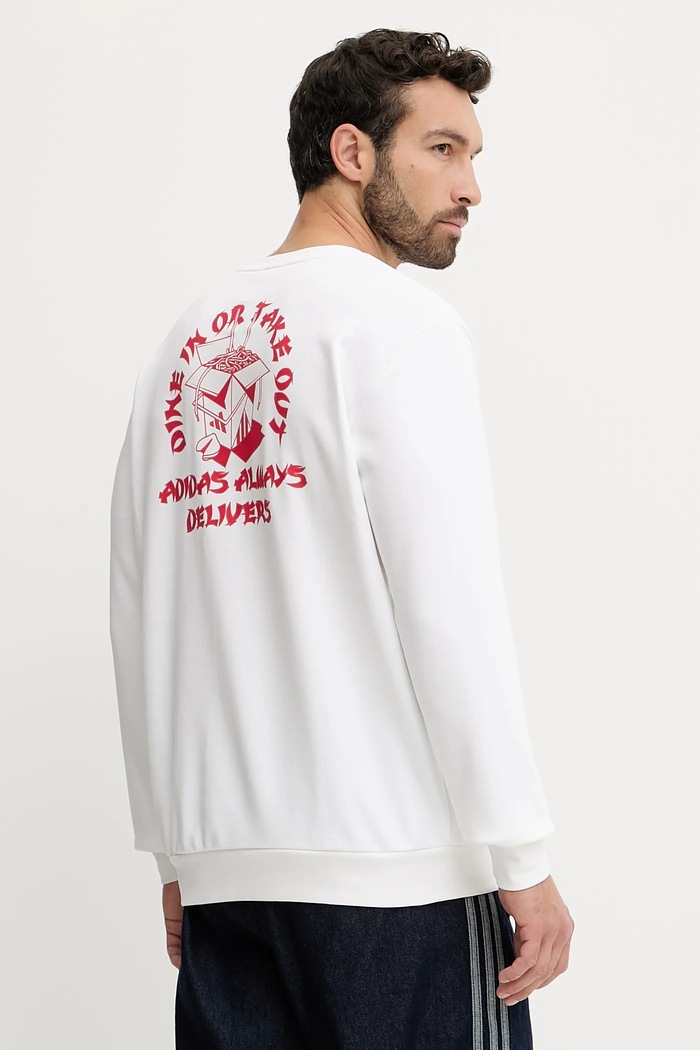 Mikina adidas Food Noodle Graphic Sweatshirt JW4347 biela AW25
