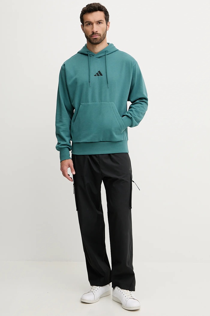Mikina adidas Feelcozy KB7650 tyrkysová AW25