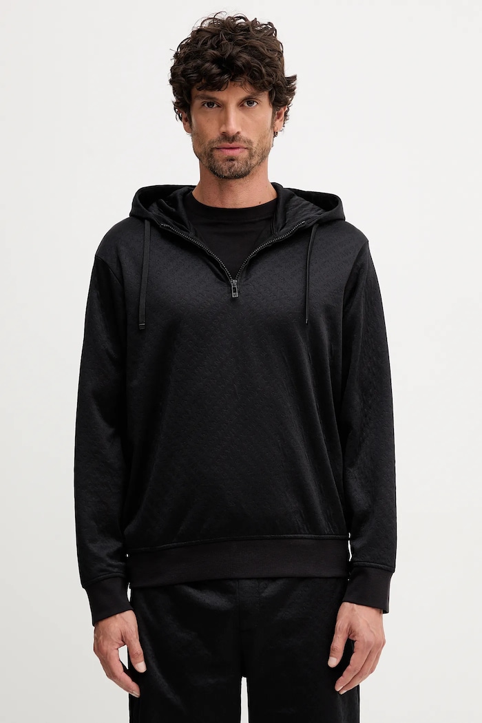 Dukserica Armani Exchange s kapuljačom crna XM001355.AF16259
