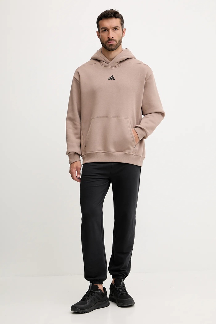 Tréningová mikina adidas Performance POWER JZ6250 hnedá AW25