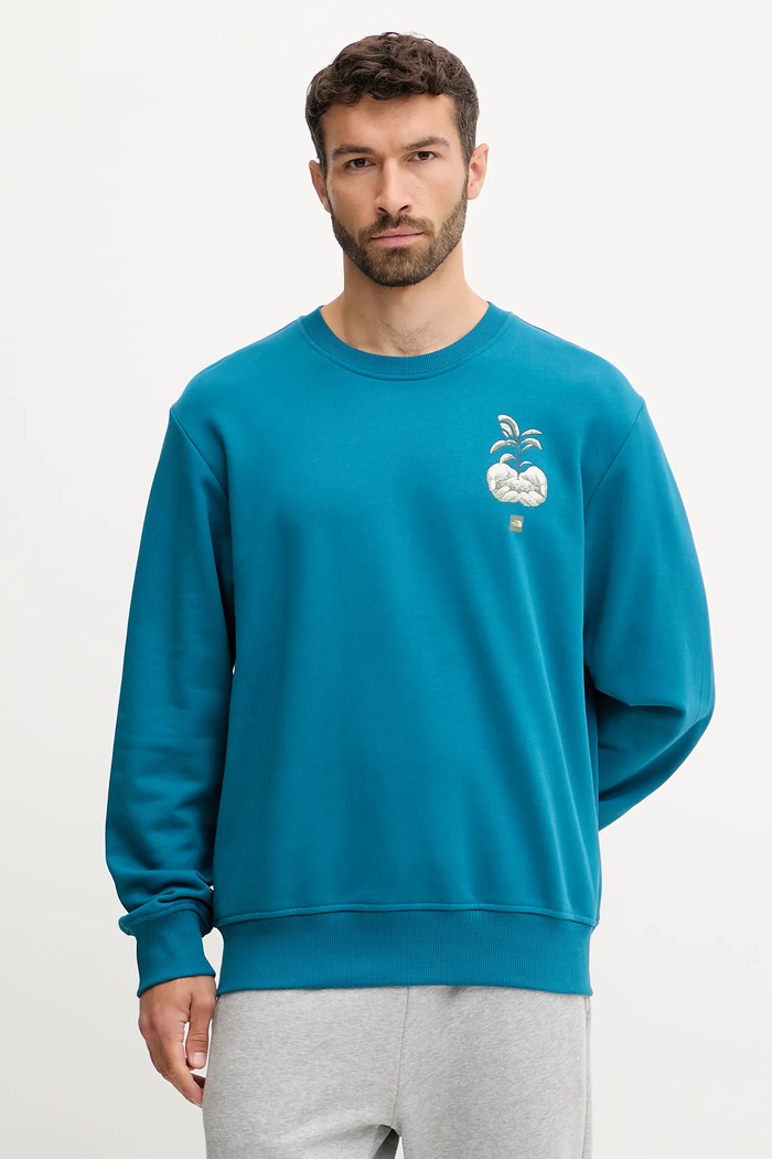 Дрехи Памучен суичър The North Face Connect Relaxed NF0A8E3ZBSI1 тюркоазен
