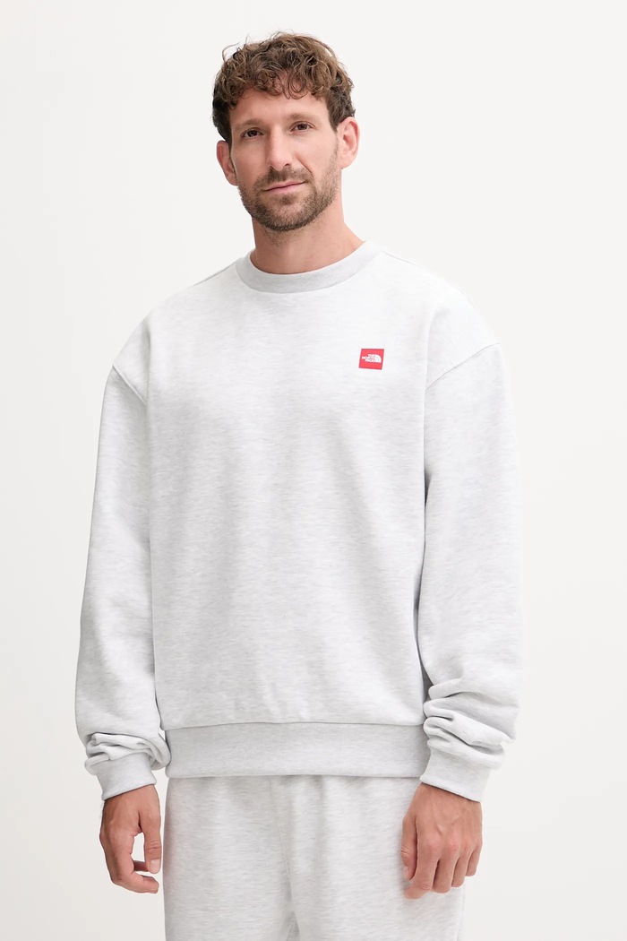 Mikina The North Face Redbox nášivka šedá NF0A8EG1E041