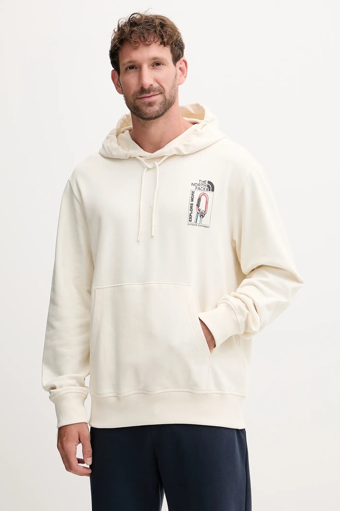 Odzież The North Face bluza bawełniana Explore Gear Relaxed NF0A8F2KQLI1 beżowy