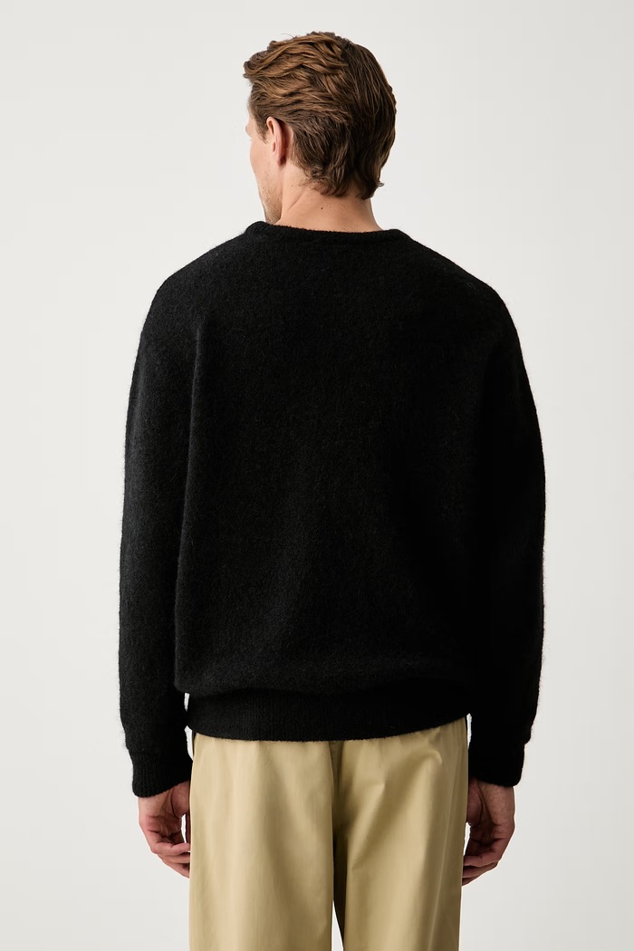 Odzież American Vintage sweter męski z wełną MVITO18A czarny