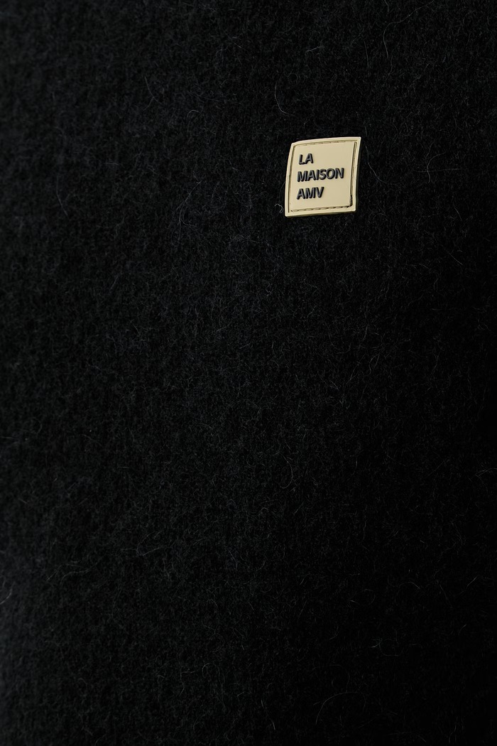 American Vintage sweter męski z wełną MVITO18A czarny