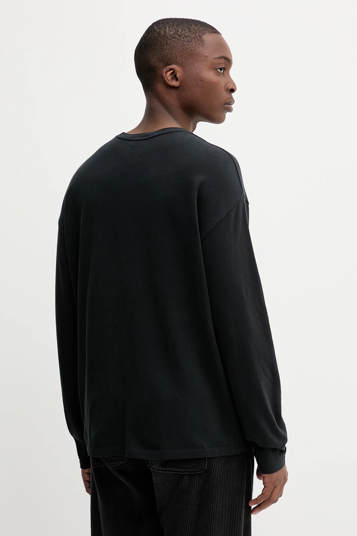 Îmbrăcăminte American Vintage longsleeve din bumbac MYKO02B negru