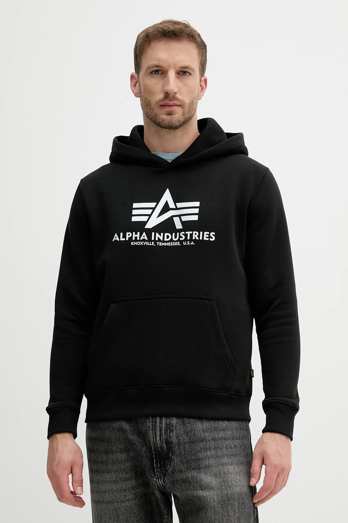 Alpha Industries bluza z kapturem czarny 146343.423