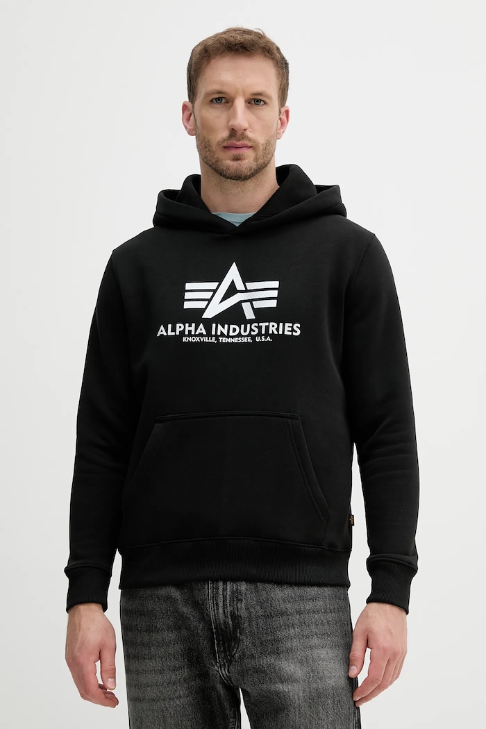 Alpha Industries bluza z kapturem czarny 146343.423