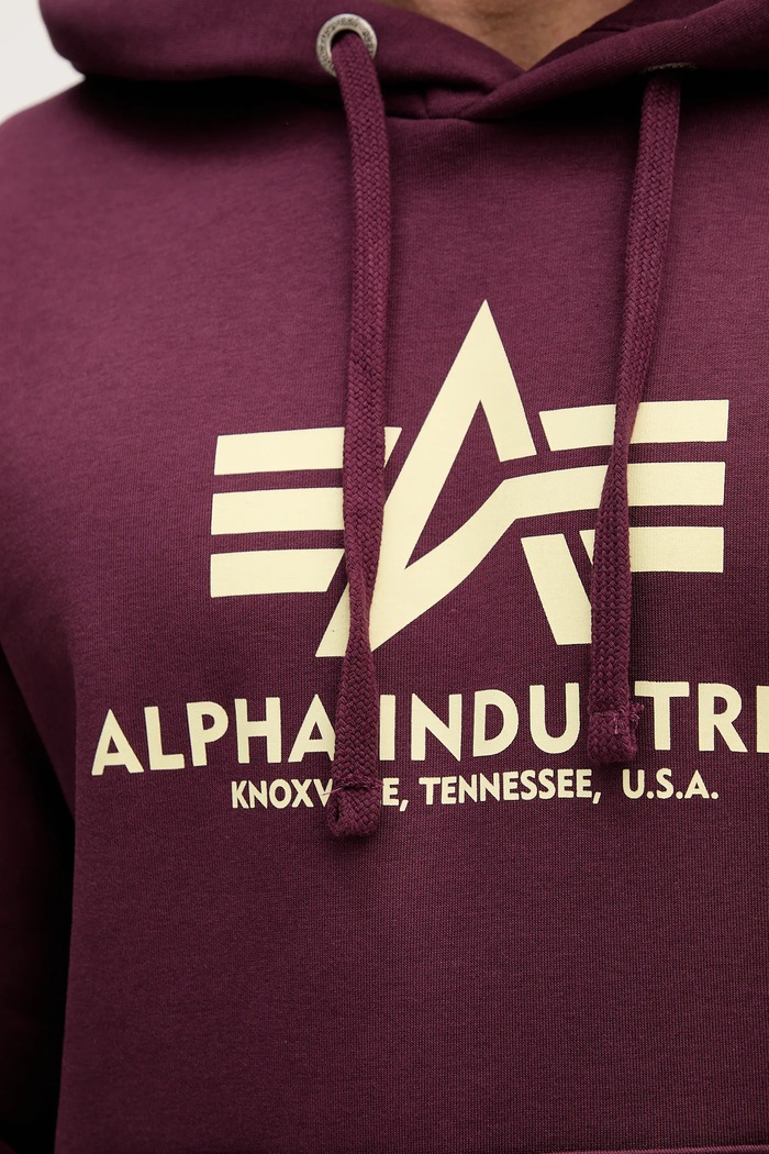 Alpha Industries bluză Basic 178312.608 burgundia
