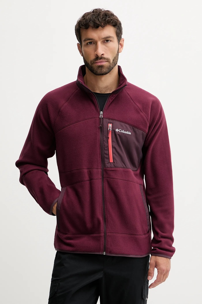 Columbia sweatshirt Fast Trek fleece maroon 2135691